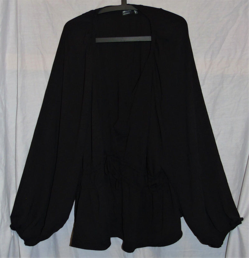 Black Long Sleeve Blouse Top Size 30 Asos