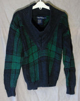 Blue Green Check Jumper Age 7-8 Years Nautica