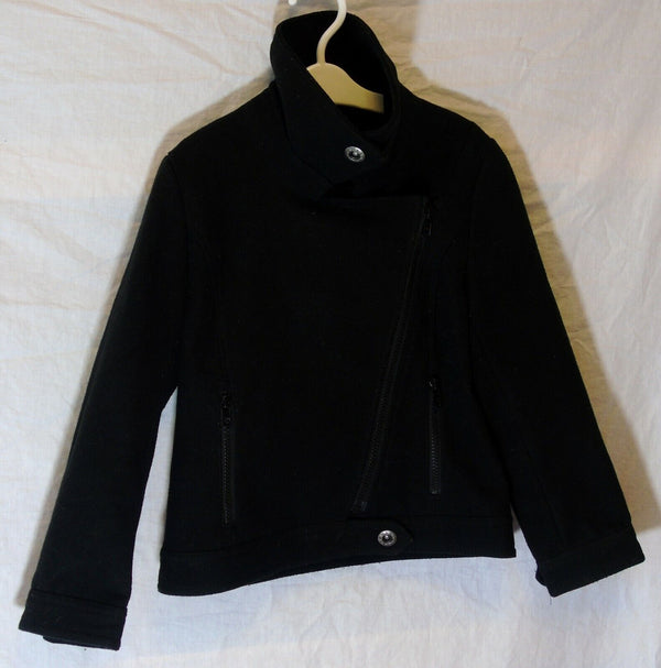 Black Wool Feel Bomber Jacket Coat Age 7-8 Years Next