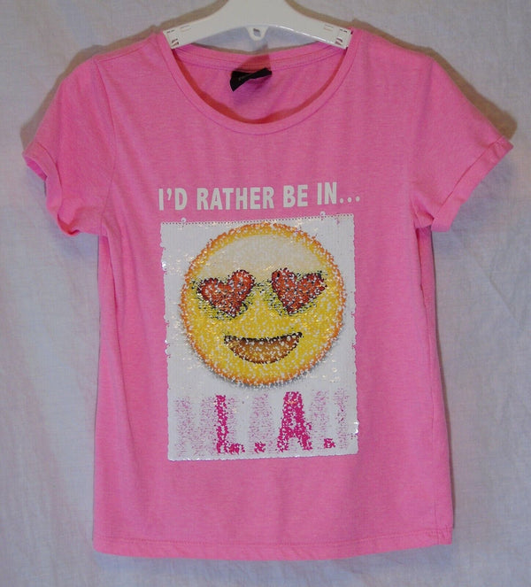 Pink Emoji Tee T-Shirt Age 8-9 Years Primark