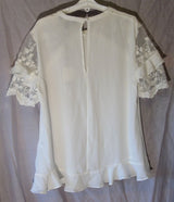 Ivory White Floral Blouse Top Age 13-14 Years UK Lipsy 10