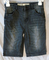 Black Whiskered Distressed Denim Board Shorts Age 9-10 Years Primark